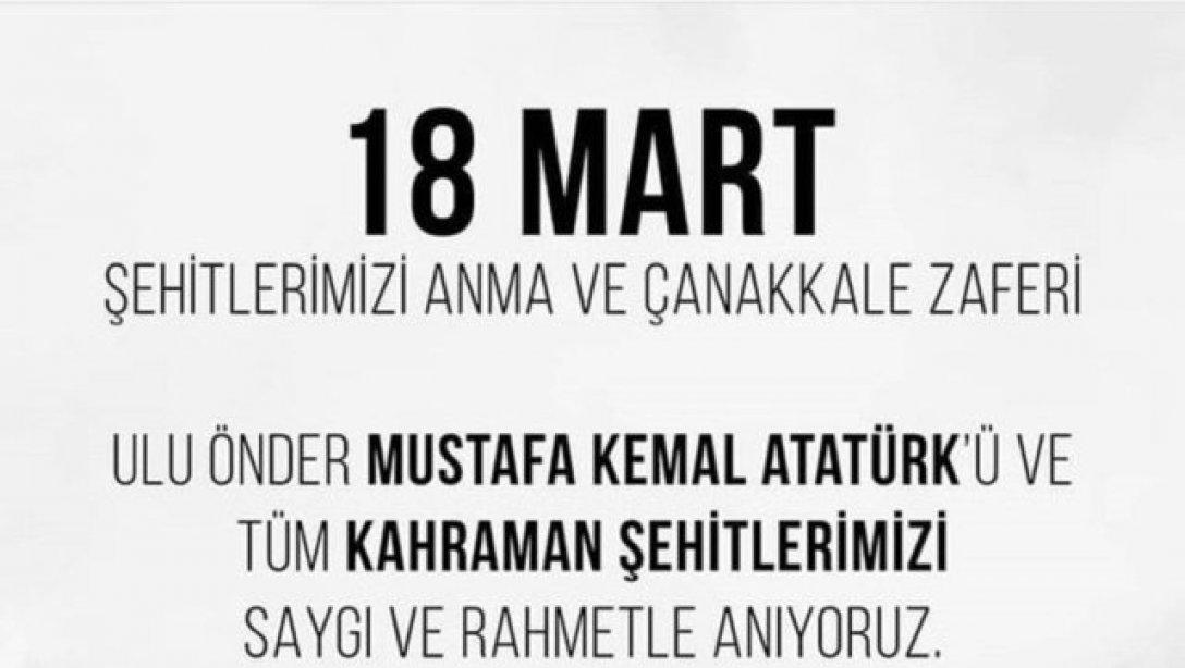 18 Mart Çanakkale Deniz Zaferi'nin 106. Yıl Dönümü....